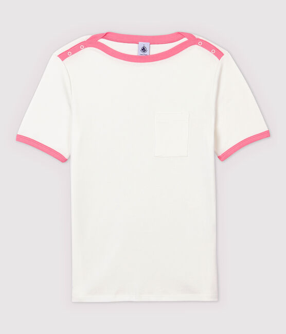 T-shirt cotone Donna bianco MARSHMALLOW/rosa GRETEL