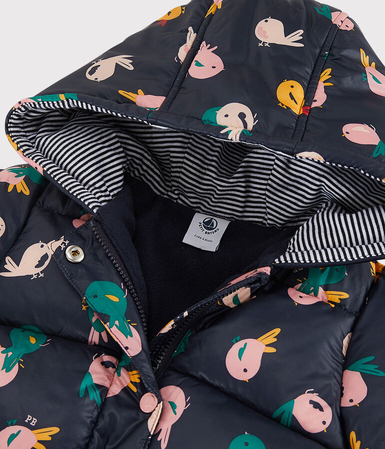 Piumino in poliestere beb&egrave;. blu SMOKING/bianco MULTICO