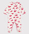 Tutina con stampa in tubique bianco MARSHMALLOW/rosso PEPS
