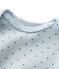 Tutina bebè bambino in lana e cotone blu FRAICHEUR/grigio TEMPETE
