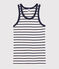 Canottiera iconica in cotone a righe Donna bianco MARSHMALLOW/blu SMOKING