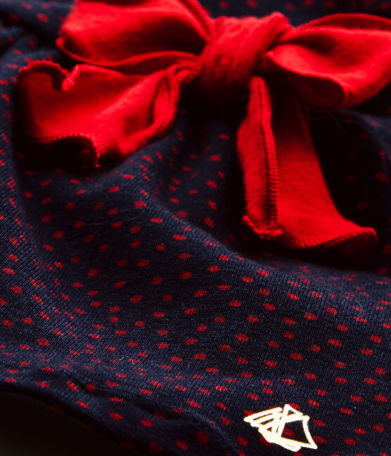 Abito bebé bambina stampato blu SMOKING/rosso TERKUIT