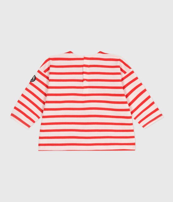 Top da marinaio per neonati in cotone spesso rosa FLEUR/ SPICY