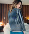 mariniere rigata in jersey pesante donna blu SMOKING/beige COQUILLE