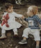 Tutina lunga Petit Bateau x Deyrolle blu SHADOW/ecru MULTICO