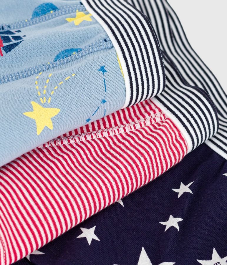 Set di boxer in cotone con stampa bambino multicolore