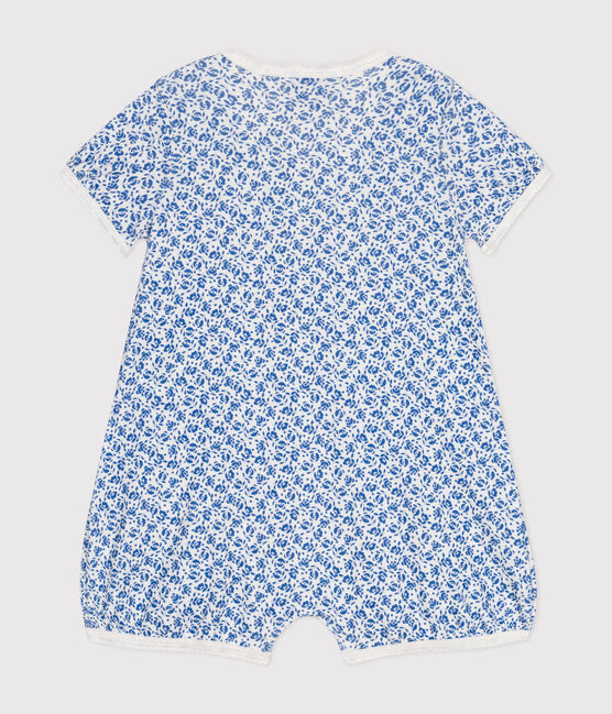 Tutina corta bebè in cotone blu MARSHMALLOW/ INCOGNITO