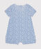 Tutina corta bebè in cotone blu MARSHMALLOW/ INCOGNITO