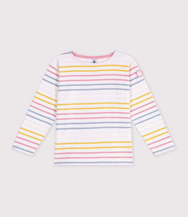 Marini&egrave;re in cotone bambino bianco/multicolore