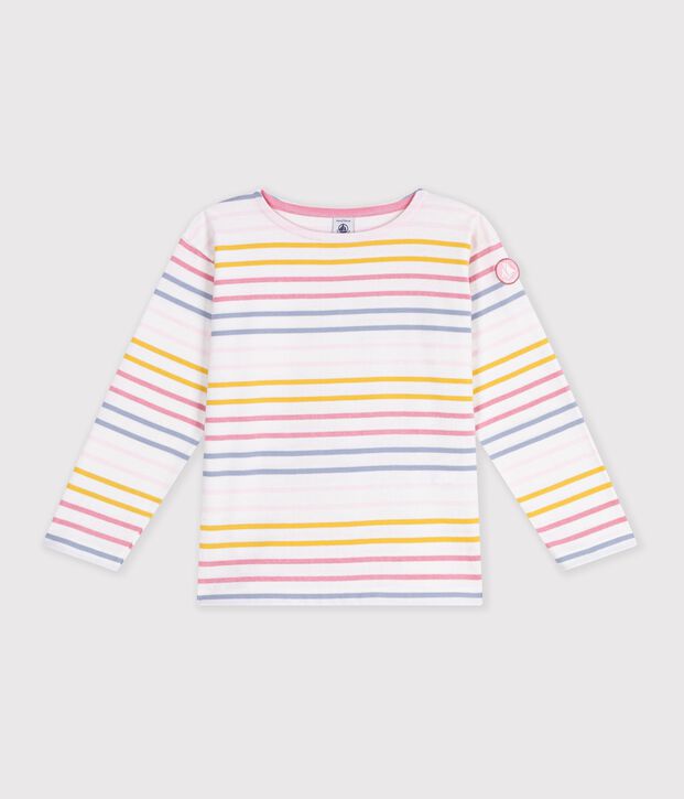 Marini&egrave;re in cotone bambino bianco/multicolore