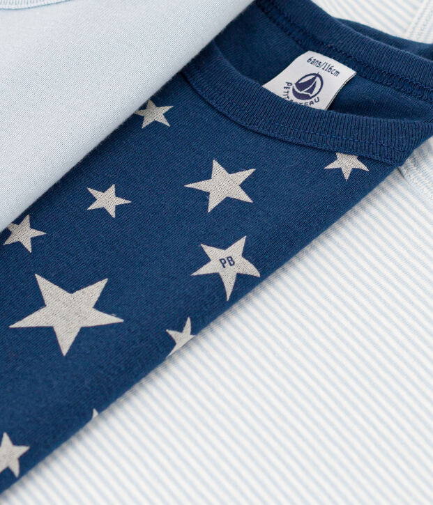 Confezione da 3 t-shirt manica corta bambino in cotone motivo stella multicolore