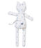 Doudou gattino jersey stampato bianco MARSHMALLOW/bianco MULTICO