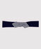 Fascia in cotone bambina blu SMOKING