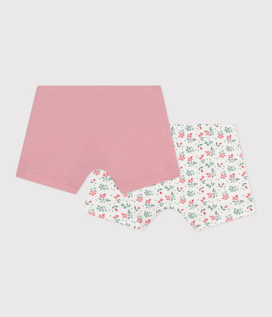 Set di 2 shorty lunghi in cotone a fiori bambino variante 1