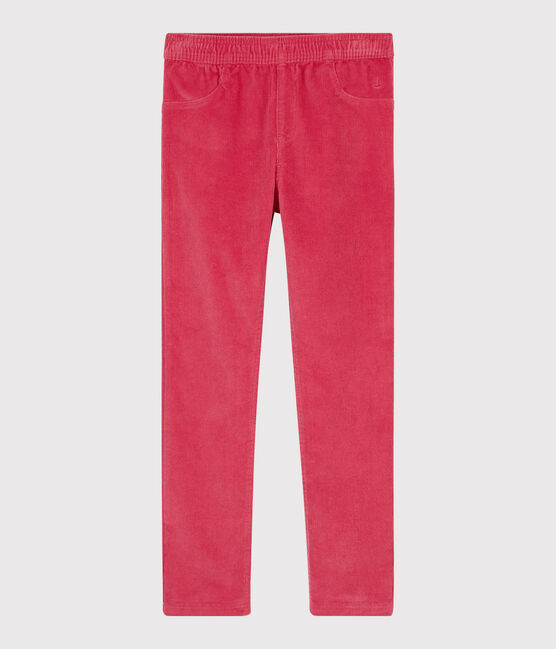 Pantaloni in velluto bambina rosa POPPY