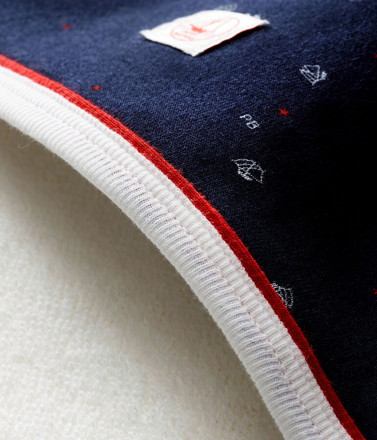 Scatola regalo con telo da bagno stampato per beb&eacute; maschio blu/multicolore