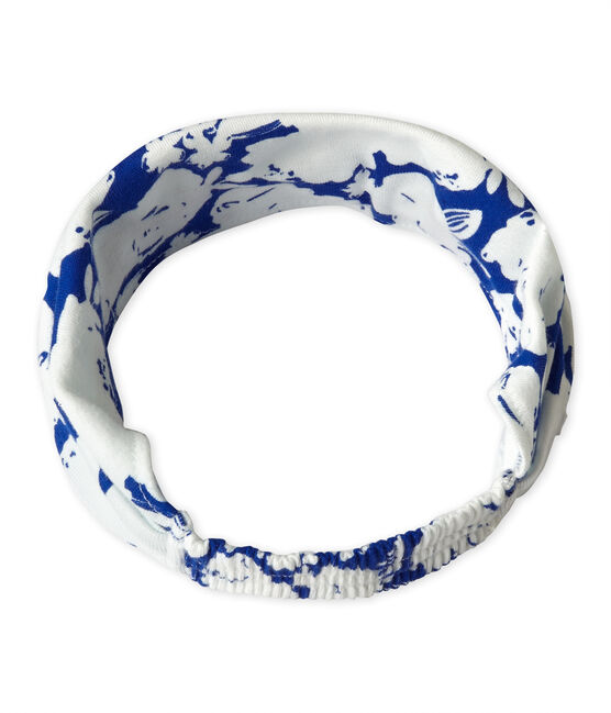 Fascia bambina stampata bianco MARSHMALLOW/blu PERSE