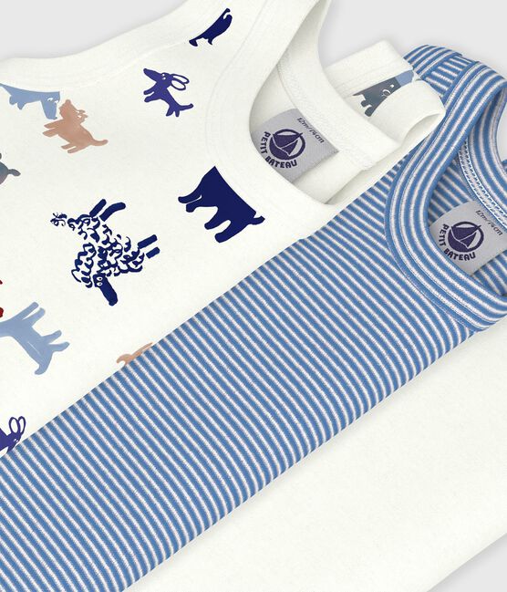 Set di body senza maniche in cotone con cane stampato neonato variante 1