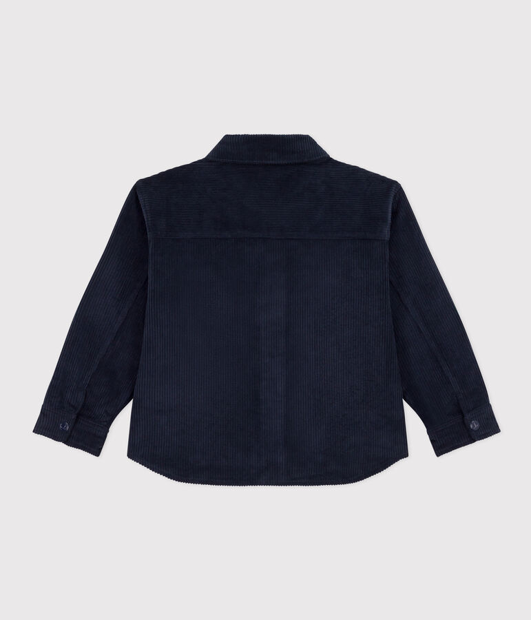 Overshirt in velluto a coste larghe bambino blu SMOKING