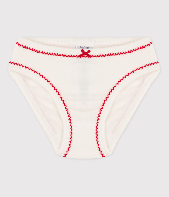 La mutandina in cotone per bambina bianco MARSHMALLOW