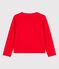 Cardigan in cotone bambina rosso PEPS