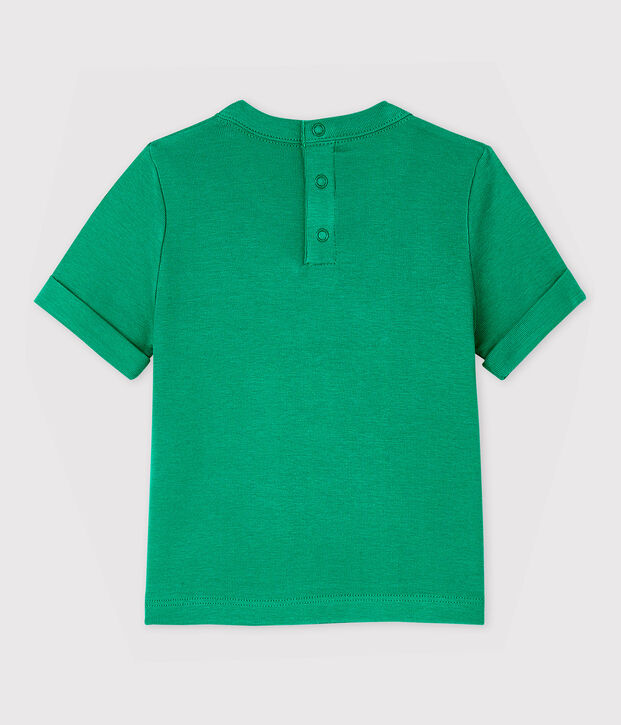 T-shirt maniche corte in cotone beb&egrave; maschio verde