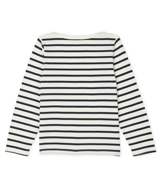 Marinière bambino unisex beige COQUILLE/blu SMOKING