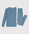 Pigiama donna in cotone e lyocell blu ROVER