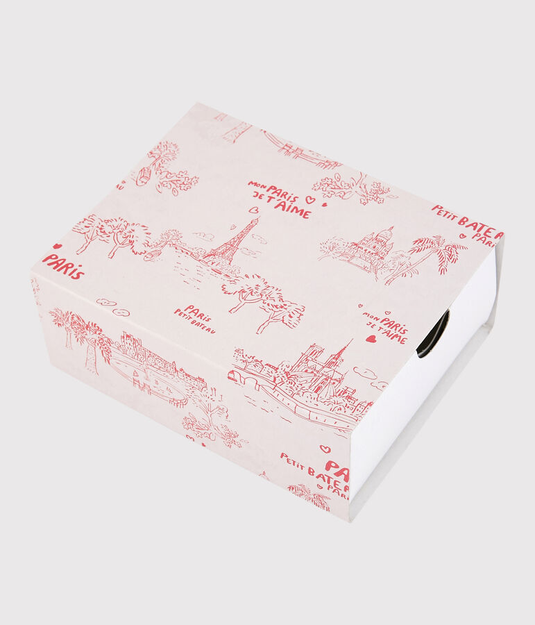 Lotto da 3 bavaglini Parigi beb&egrave; a costine multicolore