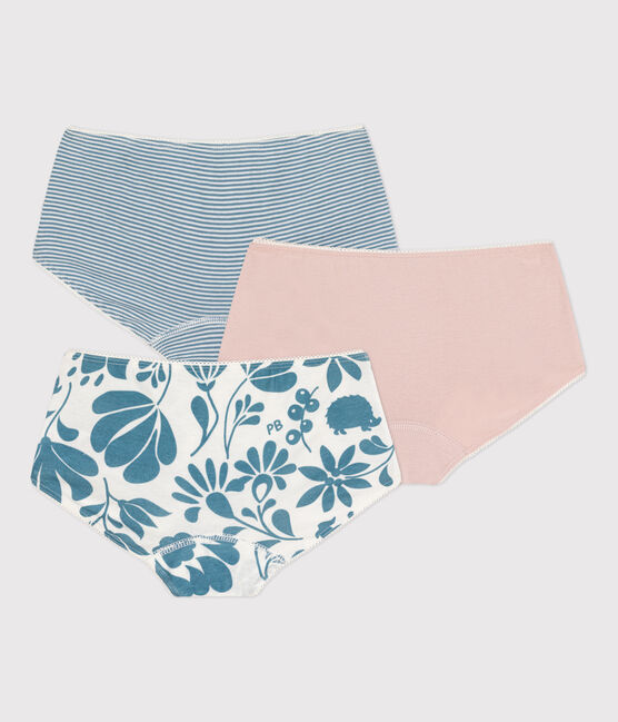 Confezione da 3 shorty a fiori in cotone bambina variante 1