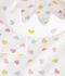 Camicia da notte travestimento da principessa con coroncina in cotone bambina bianco/multicolore