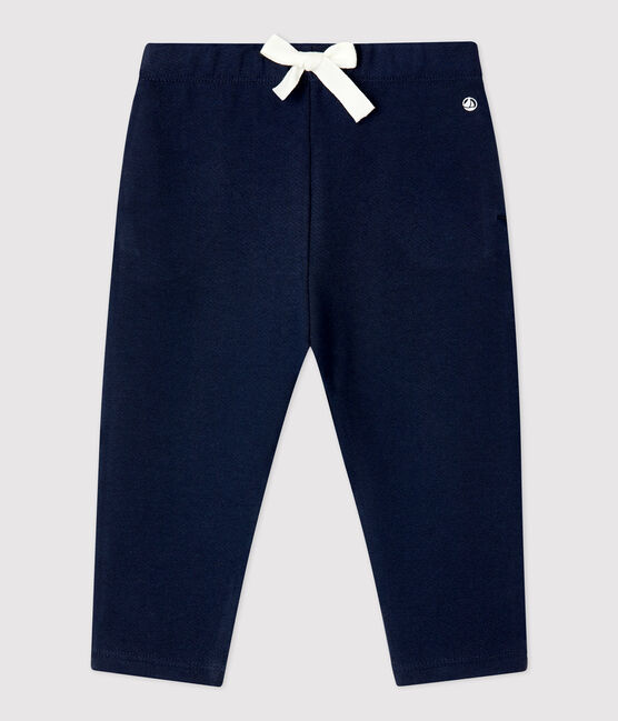Pantaloni bebè in tessuto felpato  blu SMOKING