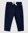 Pantaloni bebè in tessuto felpato  blu SMOKING