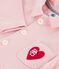 Tutina lunga in cotone tinta unita stile meccanico neonata rosa JOLI