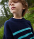 Pullover a righe in lana e cotone bambino unisex