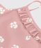 Costume da bagno intero con stampa floreale e volant neonato rosa CHARME/bianco MARSHMALLOW
