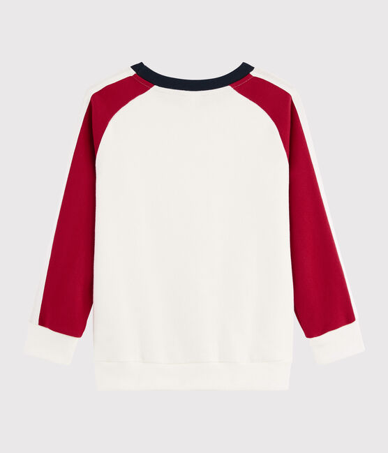 Felpa bambino bianco MARSHMALLOW/rosso TERKUIT/ SMOKING