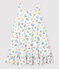 Abito senza maniche in cotone bambina bianco MARSHMALLOW/bianco MULTICO