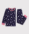 Pigiama in tessuto felpato con stelle stampate bambino blu SOIR/ MARSHMALLOW
