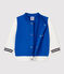 Cappotto Teddy in molleton bebè. blu RUISSEAU/bianco MARSHMALLOW