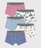 Set di boxer in cotone con stampa bambino multicolore