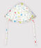 Cappello alla pescatora bebè in spugna bouclette di cotone biologico bianco MARSHMALLOW/bianco MULTICO