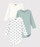 Set di body a maniche lunghe in cotone con balena stampata neonato multicolore