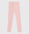 Leggings in cotone tinta unita bambina rosa JOLI