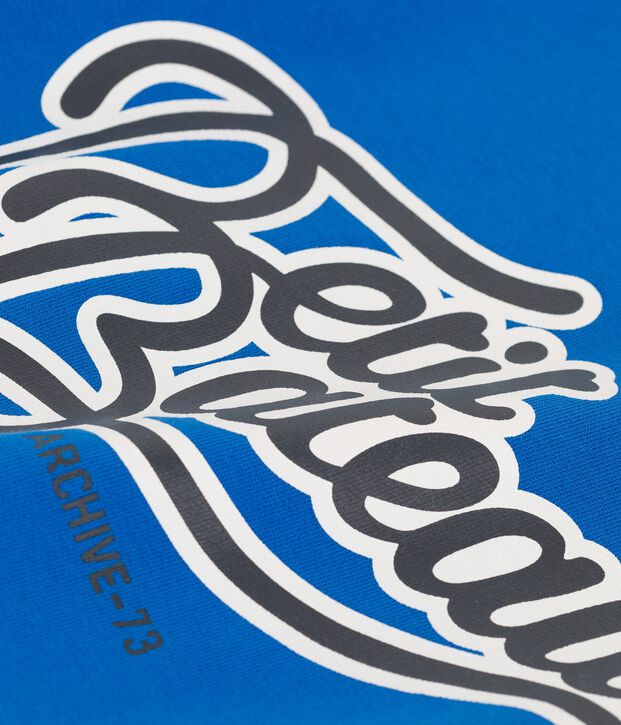 Felpa in molleton bambino blu