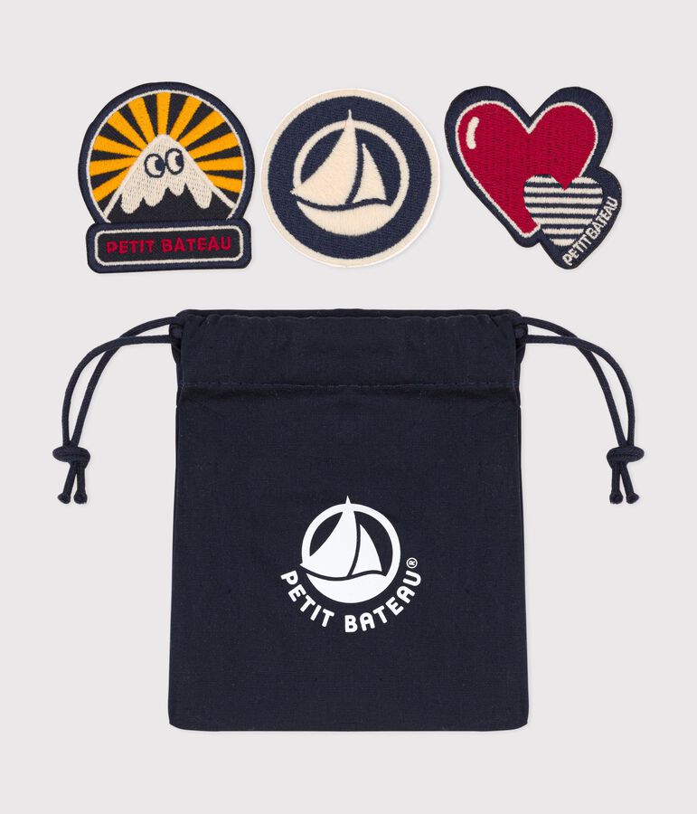 Set di 3 divertenti patch termoadesivi multicolore