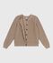 Cardigan in misto lana e cotone tinta unita donna marrone ROCHE