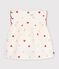 Blusa senza maniche in popeline di cotone con stampa a cuori neonata ecru/multicolore