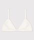 Reggiseno bianco con apertura sul davanti in cotone bio ed elastan