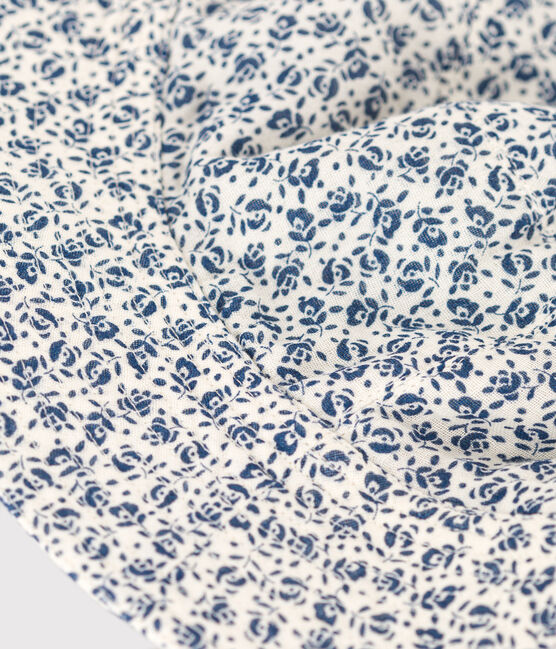 Cappellino in garza di cotone a fiori blu bambina AVALANCHE/ INCOGNITO